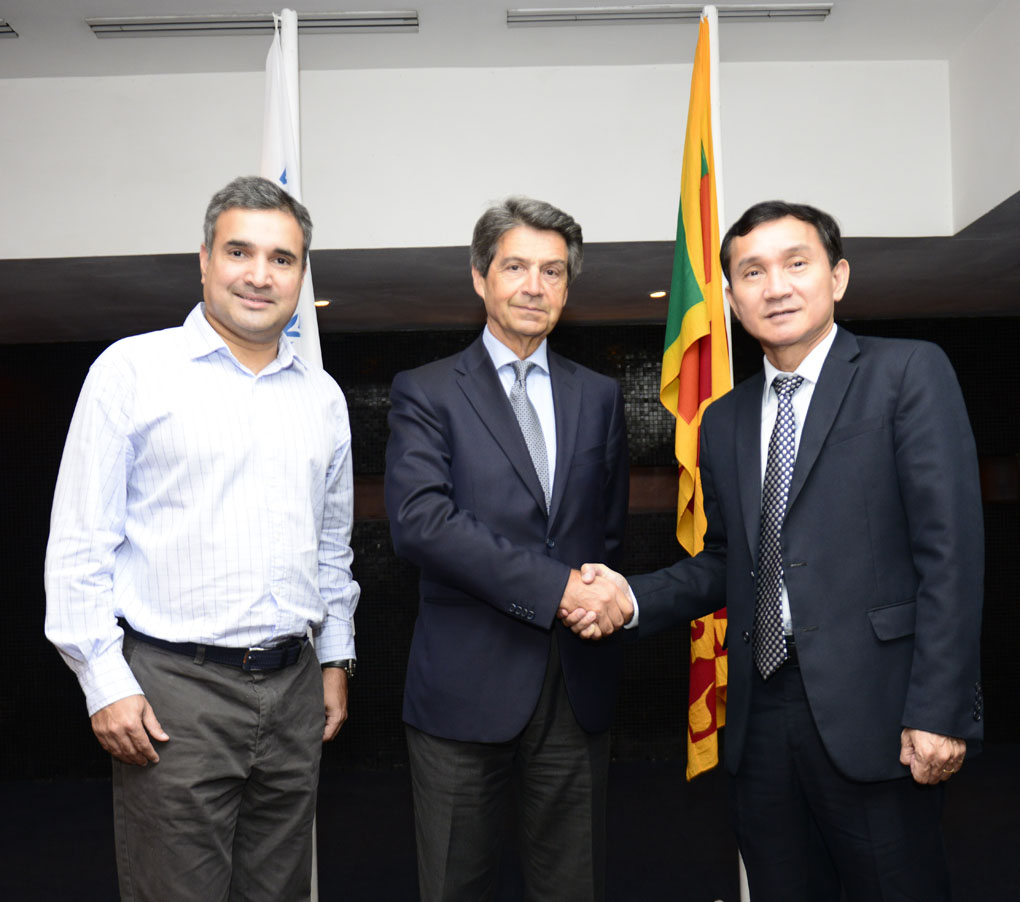 From left: Ari Sarker, Co-President for Asia Pacific at Mastercard; Silvio Barzi, Independent Director, Mastercard Inc. and NguyenDuc Hoang, Deputy Country Director, United Nations World Food Programme