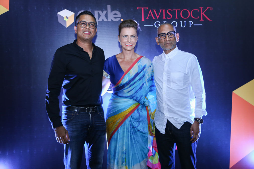 From L-R - Mr. Presantha Jayamaha,Director and Founder of Pyxle, with Ms. Hayley Evans, General Manager for Tavistock and Mr. Shehan Dissanayake, Board Member and Senior Managing Director for the Tavistock Group