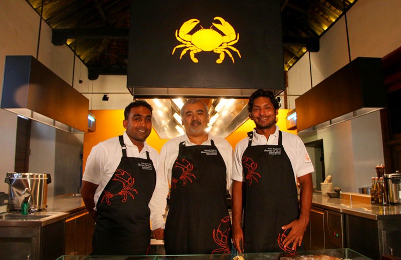 Image 01-Chef and restaurateur Darshan Munidasa with partners Mahela Jayawardane and Kumar Sangakkara