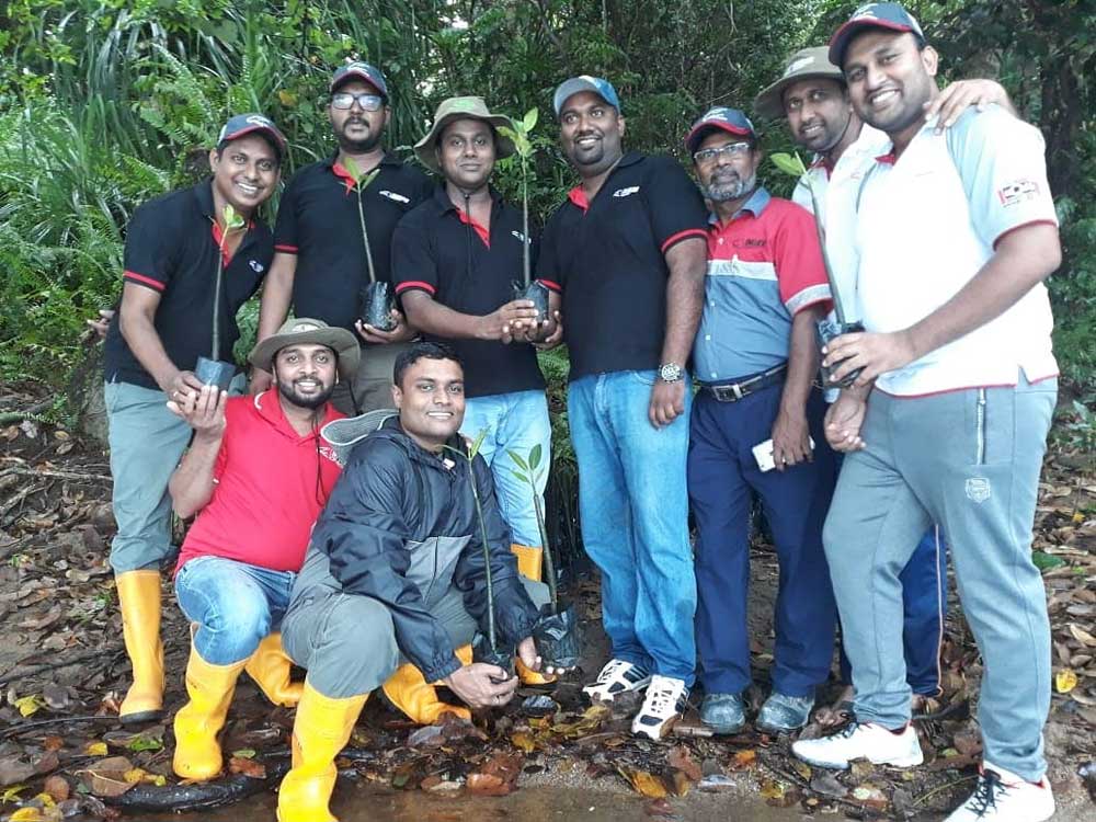 3)-Group-of-INSEE-Green-Club-Volunteers-while-planting-mangroves 3)-Group-of-INSEE-Green-Club-Volunteers-while-planting-mangroves