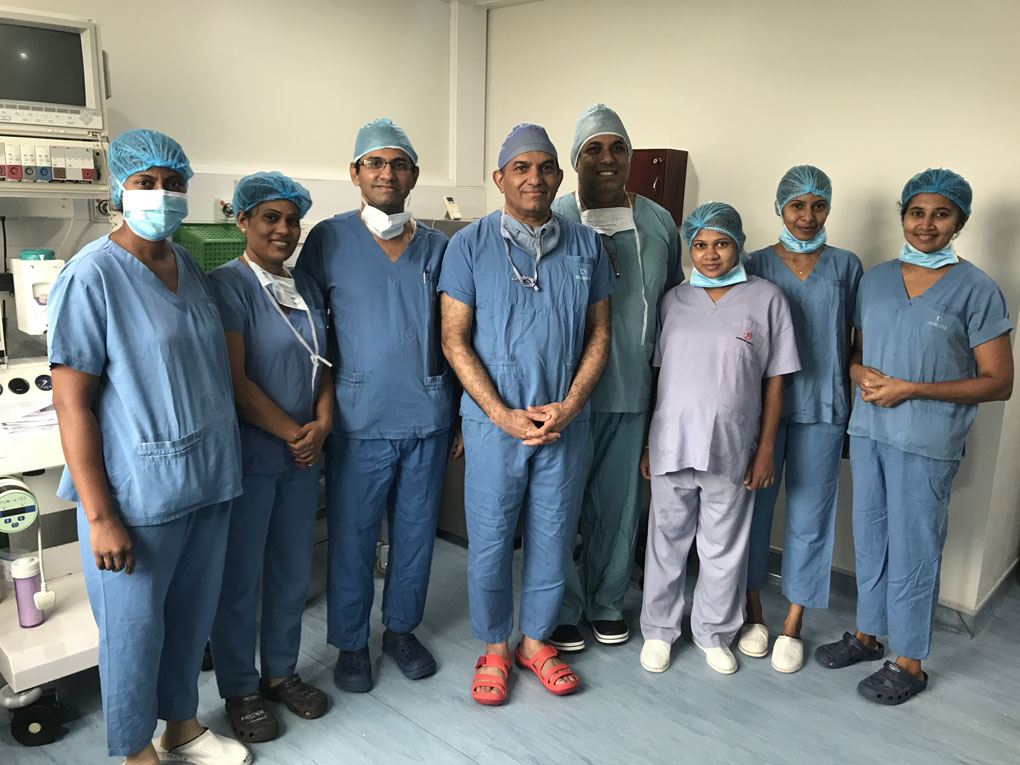 The cardiac team who performed the surgery including Dr. Anand Ragunathan(middle-left) and Dr. Kesava Dev (middle) The cardiac team who performed the surgery including Dr. Anand Ragunathan(middle-left) and Dr. Kesava Dev (middle)