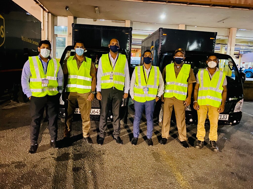 Team of UPS officials together with local authorities