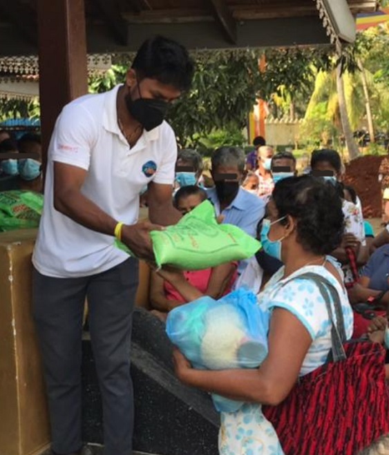 Donation of dry rations to a local community in Anuradhapura