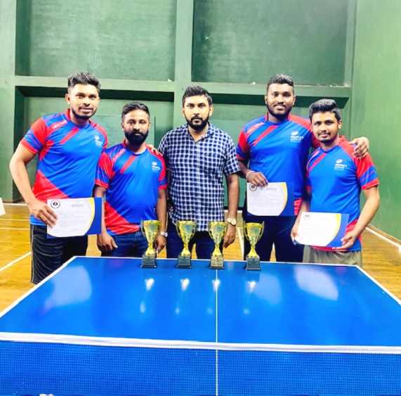 PLC- People's Leasing wins “B” Division of the Mercantile Inter Club Table Tennis Knockout Championship (LBN Fill)