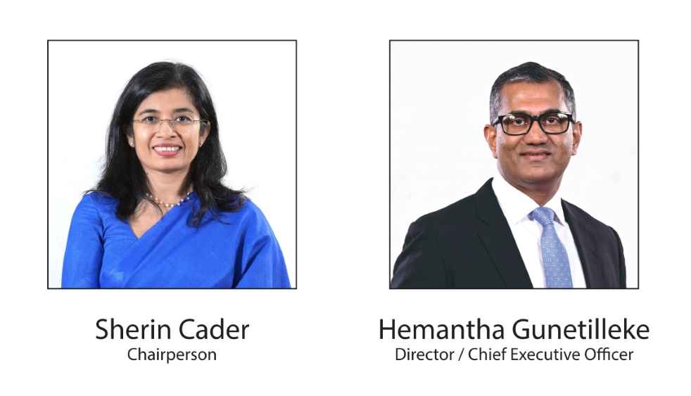 Sherin Cader, Chairperson & Hemantha Gunetilleke, Director Chief Executive Officer of Nations Trust Bank (LBN)