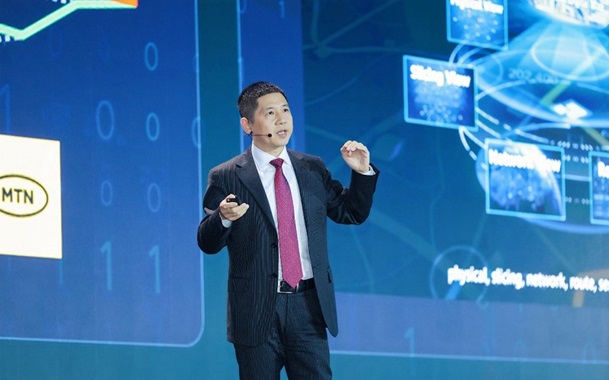 Leon Wang, President of Huawei Data Communication Product Line, Delivers a Speech at the Global Ultra-Broadband Summit 2023 (LBN)