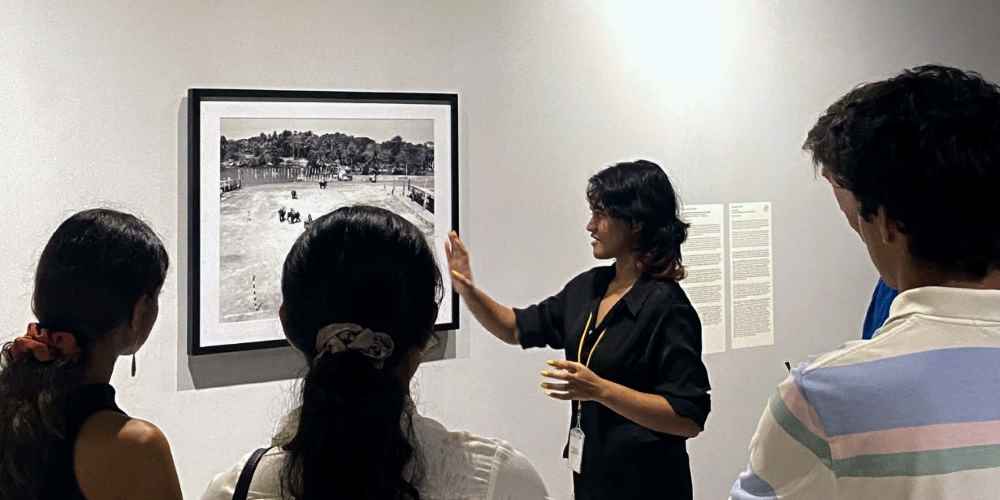 Raeesah Samsudeen leading an Exhibition Tour for 'The Foreigners' (2023)_Courtesy MMCA Sri Lanka 2024 - Copy (LBN)