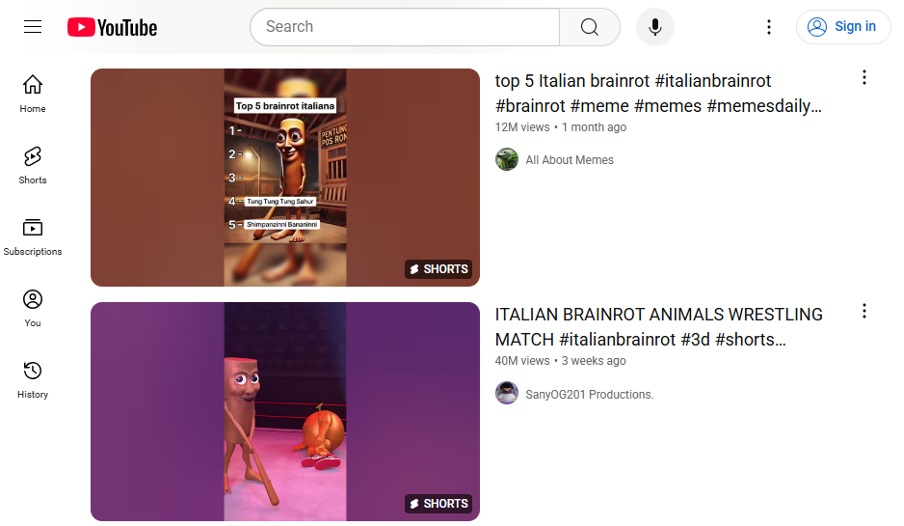 1- Examples of Italian brainrot phrases